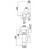 Гигиенический душ со смесителем Paffoni Tweet Round Хром арт-ZDUP110CR — фото 3, Гигиенические души