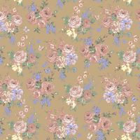 Обои Milassa Joli Joli3 012 Флизелин (1*10,05) Коричневый/Розовый, Цветы — фото 1, Обои для стен