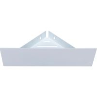 Металлическая полка Aquanet Магнум 28 302237 угловая Белая матовая — фото 1, Полки для ванной и душа