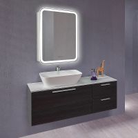 Зеркальный шкаф Creto Attento 60 18-840140A с подсветкой Белый — фото 2, Зеркальные шкафы в ванную