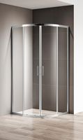 Душевой уголок Cezares Momento 100х100 MOMENTO-R-2-100-C-Cr профиль Хром стекло прозрачное — фото 2, Душевые уголки четверть круга