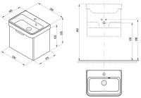 Тумба под раковину Ravak SD Natural 50 X000001051 подвесная Белая глянцевая — фото 3, Тумбы под раковину