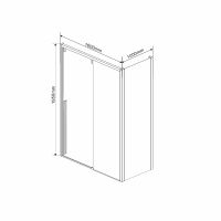 Душевой уголок Vincea Lugano 160х100 профиль Хром стекло прозрачное арт-VSR-1L1016CL-1 — фото 6, Прямоугольные душевые уголки