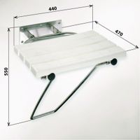 Сиденье для душа Bemeta Help 301102181 Нержавеющая сталь — фото 2, Сиденья