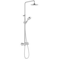 Душевая система Kludi Dive Dual Shower System 6807905-00 с термостатом Хром — фото 1, Душевые стойки