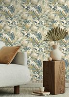 Обои RASCH Garden 865202 Винил на флизелине (0,53*10,05) Бежевый/Зеленый/Коричневый, Листья — фото 4, Обои для стен