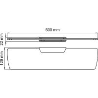Стеклянная полка WasserKRAFT Wiese K-8924 Оружейная сталь — фото 3, Полки для ванной и душа