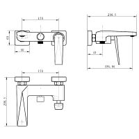 Товар: Смеситель для ванны Boheme Venturo 383-B Черный Золото - фото 2 Смеситель для ванны Boheme Venturo 383-B Черный Золото — фото 2, Смесители