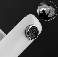 Смеситель для раковины Gappo G48 G1048-1 с гигиеническим душем Белый Хром — фото 5, Смесители