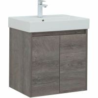 Тумба с раковиной Aquanet Nova Lite 60 302524 подвесная Дуб рошелье — фото 1, Тумбы с раковиной