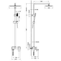 Душевая система Aquatek Либра AQ2640CR Хром — фото 4, Душевые стойки