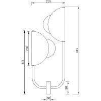 Товар: Настенный светильник Maytoni Modern Tropic MOD164WL-02BS1 Белый Латунь - фото 6 Настенный светильник Maytoni Modern Tropic MOD164WL-02BS1 Белый Латунь — фото 6, Светильники