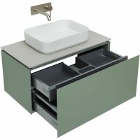 Тумба под раковину Allen Brau Infinity 85 1.21002.CGM подвесная Олива матовая — фото 3, Тумбы под раковину