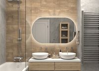 Зеркало Art&Max Torino AM-Tor-1200-700-DS-F с подсветкой с бесконтактным выключателем — фото 6, Мебель для ванной