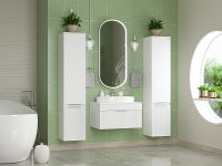 Товар: Шкаф пенал Brevita Enfida 35 R ENF-05035-010P Белый матовый - фото 11 Шкаф пенал Brevita Enfida 35 R ENF-05035-010P Белый матовый — фото 11, Мебель для ванной