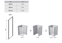 Душевая стенка Ravak SmartLine SMPS-90 L 9SL70A00Z1 профиль Хром стекло Transparent — фото 5, Боковые стенки