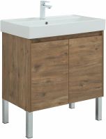 Тумба под раковину Aquanet Nova Lite 75 298852 подвесная Дуб рустикальный — фото 9, Мебель для ванной