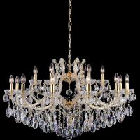 Люстра Crystal Lux Hollywood SP12+6 Gold Прозрачная Золото — фото 1, Люстры