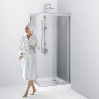 Душевой уголок AM.PM Gem 90х90 W90G-403-090MT профиль Серый стекло прозрачное — фото 6, Душевые уголки