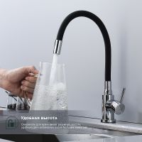 Товар: Смеситель для кухни Splenka S201.4406 Хром Черный - фото 5 Смеситель для кухни Splenka S201.4406 Хром Черный — фото 5, Смесители