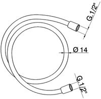 Душевой шланг Giulini Futuro F1730NO Черный матовый — фото 2, Душевое оборудование. Душевая программа