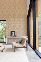 Обои Grandeco Perfect Harmony PH 3402 Винил на флизелине (0,53*10,05) Бежевый, Листья/Рогожка — фото 3, Обои для стен