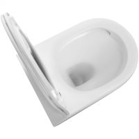 Унитаз SantiLine SL-5025 подвесной Белый с сиденьем Микролифт — фото 4, Подвесные унитазы