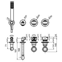 Товар: Смеситель для ванны Webert Opera OA860312980 Розовое золото - фото 2 Смеситель для ванны Webert Opera OA860312980 Розовое золото — фото 2, Смесители