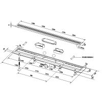 Душевой лоток PlastBrno Design 6 85 SZA6850 с Черной решеткой — фото 3, Душевые лотки