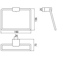 Кольцо для полотенец Emco Trend 0255 001 00 Хром — фото 3, Полотенцедержатели