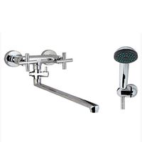 Смеситель для ванны GPD Nino AEB08-3 универсальный Хром — фото 1, Смесители