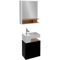 Тумба под раковину Jacob Delafon Terrace 50 EB1178-M61 подвесная Черная матовая — фото 2, Мебель для ванной