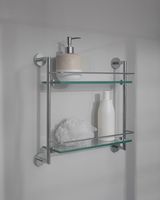 Стеклянная полка Allen Brau Priority 6.31015-00 Хром — фото 4, Полки для ванной и душа