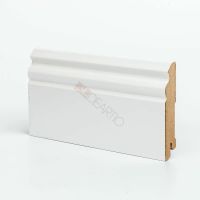 Плинтуса Deartio Премиум U 105-100 Белый МДФ 2050х100х16 мм — фото 1, Напольные плинтусы