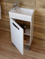 Тумба под раковину Vigo Plaza 40 tn.PLA.MIR.40.1D Белая — фото 2, Мебель для ванной