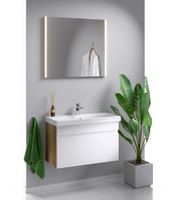 Товар: Тумба под раковину Aqwella Smart 80 SRT0108DB подвесная Дуб балтийский - фото 4 Тумба под раковину Aqwella Smart 80 SRT0108DB подвесная Дуб балтийский — фото 4, Мебель для ванной