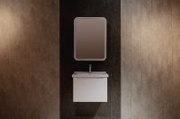 Зеркальный шкаф Silver Mirrors Фиджи Flip 60 LED-00002657 с подсветкой Белый — фото 7, Зеркальные шкафы в ванную