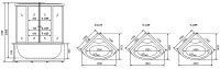 Душевой бокс Timo Standart 150x150 T-1155 с гидромассажем — фото 7, Душевые боксы
