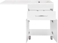 Тумба под раковину Style Line ВаЛеРо 120 Люкс Plus Белая — фото 3, Мебель для ванной