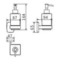 Дозатор для жидкого мыла CeramaLux Cube 12612 Хром — фото 2, Дозаторы