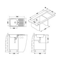 Товар: Кухонная мойка Alveus Basic 150 NAT-90 780x435 1136532 Натуральная сталь - фото 5 Кухонная мойка Alveus Basic 150 NAT-90 780x435 1136532 Натуральная сталь — фото 5, Кухонные мойки