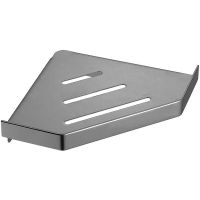 Металлическая полка Boheme New Venturo 10318-GM угловая Оружейная сталь — фото 1, Полки для ванной и душа