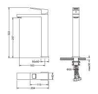 Товар: Смеситель для раковины Timo Briana 7111/00F Хром - фото 4 Смеситель для раковины Timo Briana 7111/00F Хром — фото 4, Смесители для раковины