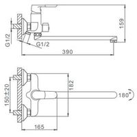 Смеситель для ванны Frap H34 F2234 универсальный Белый Хром — фото 16, Смеситель для ванны