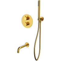 Товар: Смеситель для ванны Whitecross Y brushed gold YSET10GLB с термостатом Брашированное золото - фото 1 Смеситель для ванны Whitecross Y brushed gold YSET10GLB с термостатом Брашированное золото — фото 1, Смесители