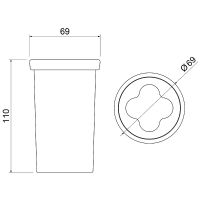 Стакан для зубных щеток Timo Saona 13233/03 Черный — фото 2, Стаканы для зубных щеток