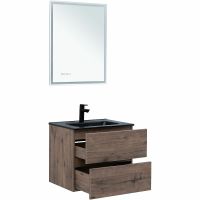 Тумба под раковину Aquanet Алвита New 60 334184 подвесная Дуб веллингтон табак — фото 10, Тумбы под раковину