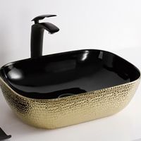 Товар: Раковина-чаша CeramaLux 46 D1333H022 Черная Золотая - фото 2 Раковина-чаша CeramaLux 46 D1333H022 Черная Золотая — фото 2, Раковины