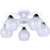 Люстра Artelamp Sansa A7585PL-5WH Прозрачная Белая — фото 1, Люстры