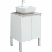 Тумба под раковину Aquanet Nova Lite 60 298847 подвесная Белая глянцевая — фото 2, Мебель для ванной